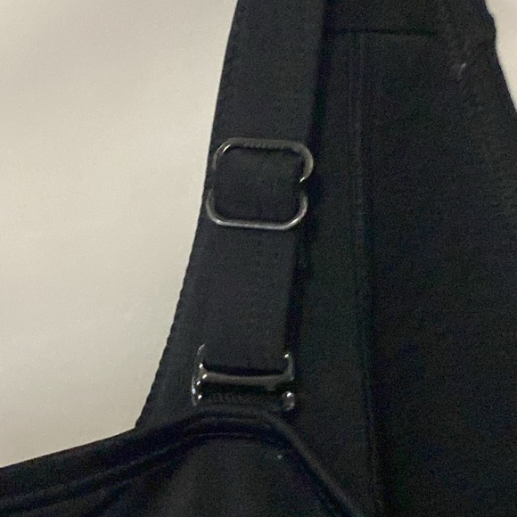 SWIM BY CACIQUE WO SIZE 22 BLACK ONE PIECE SWIMSUIT ADJ STRAPS MESH LOOK OVERLAY - Picture 11 of 15